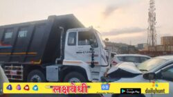 मुंबई अहमदाबाद राष्ट्रीय महामार्गावर खासदार डॉ. हेमंत सावरा यांच्या गाडीचा अपघात खासदार सुखरूप